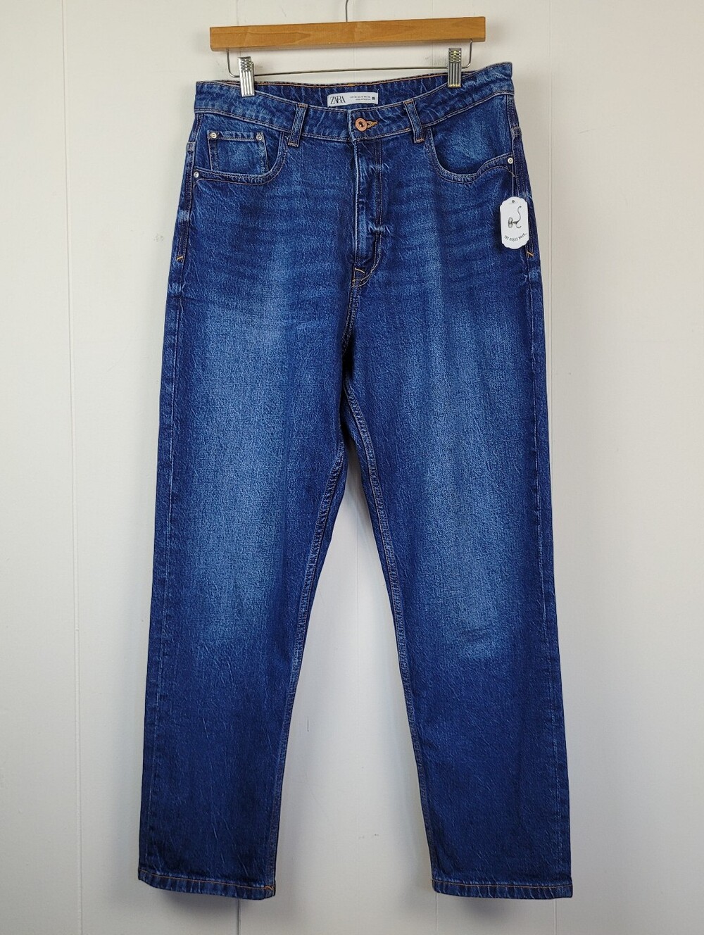 Zara Size 12 Medium Wash Straight Leg Jeans